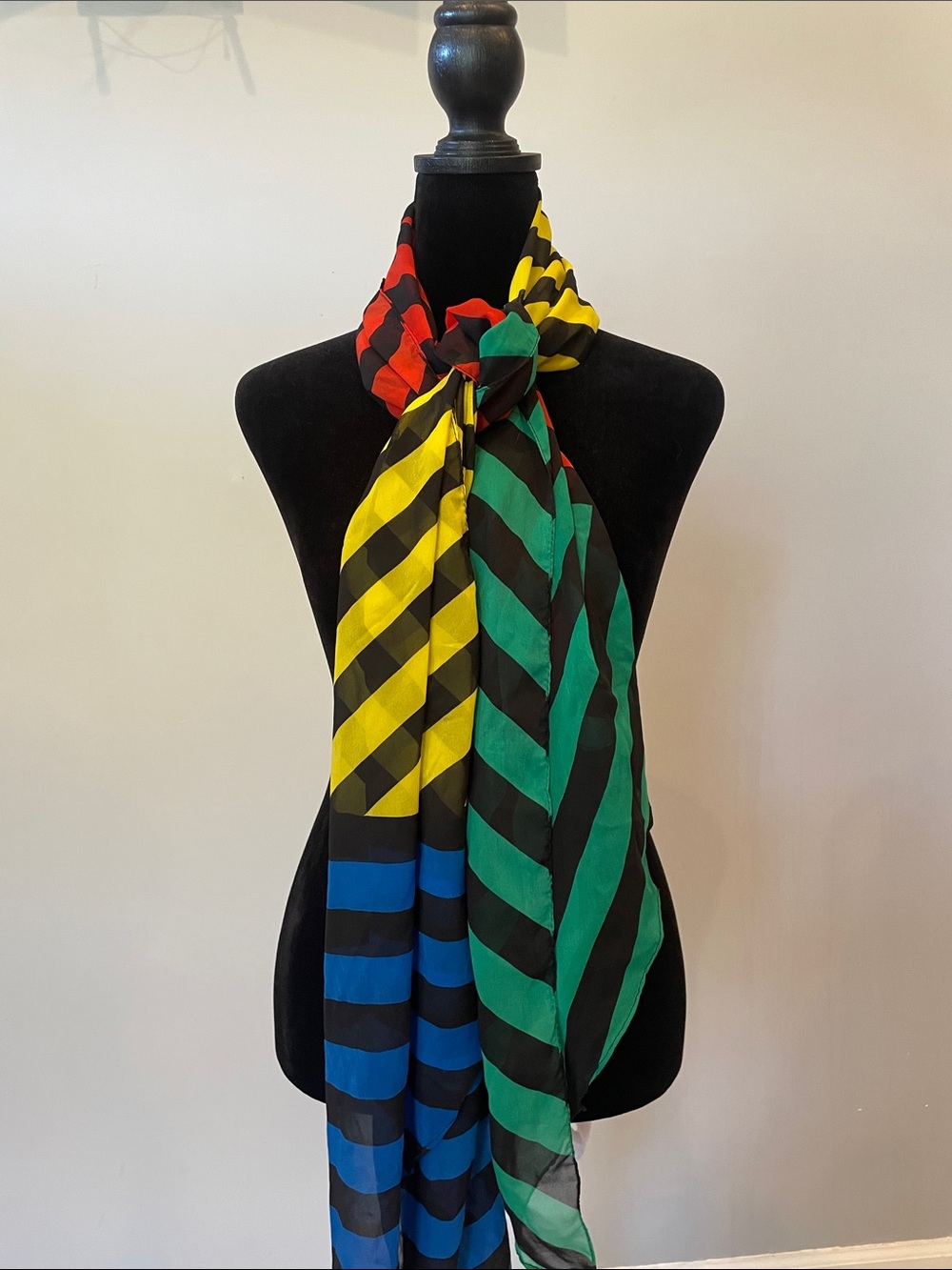 Multicolor Striped Lightweight Scarf
